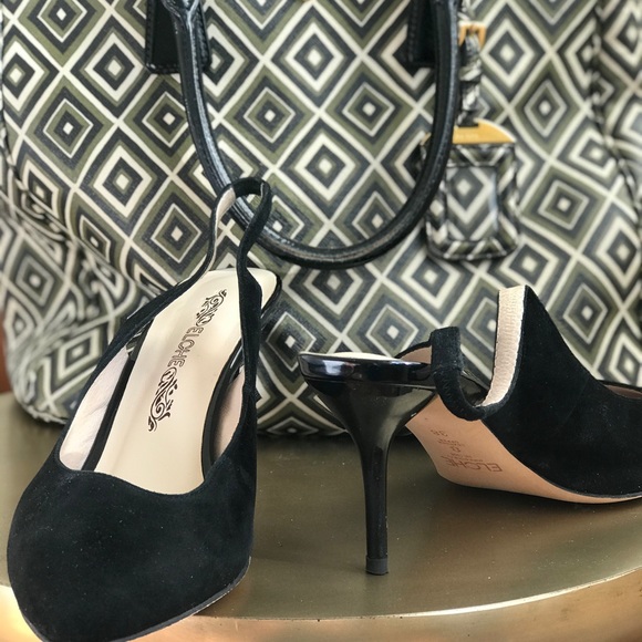 Elche black high heels with asymmetric toe - Picture 2 of 5